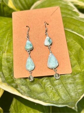 Larimar earrings.